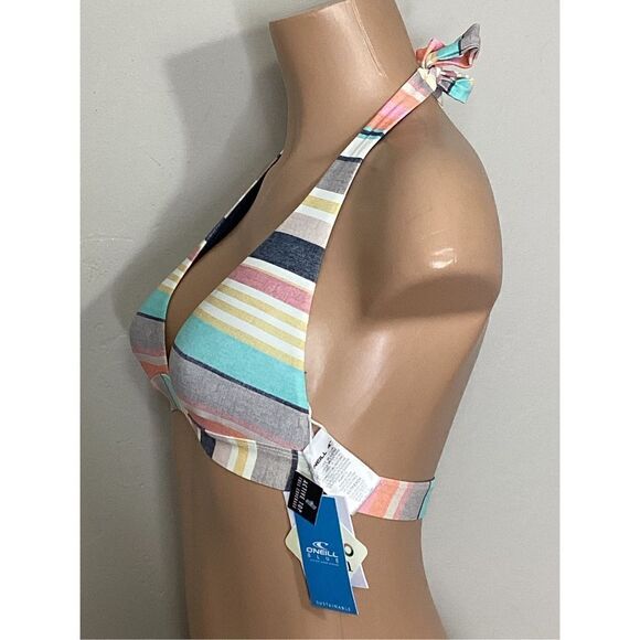 New O’Neill stripe bikini top. XS. MSRP$62 - Picture 5 of 9